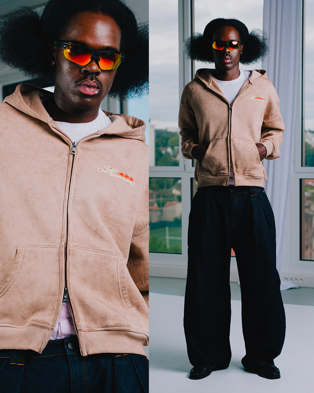 HAZELNUT ZIP-HOODIE