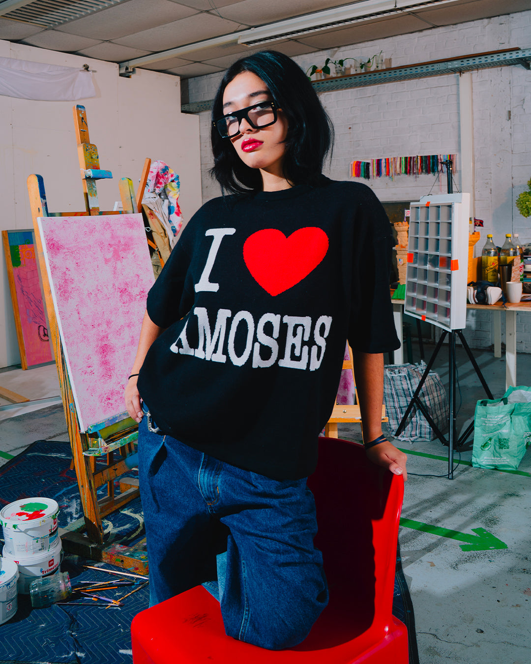 I LOVE AMOSES TEE