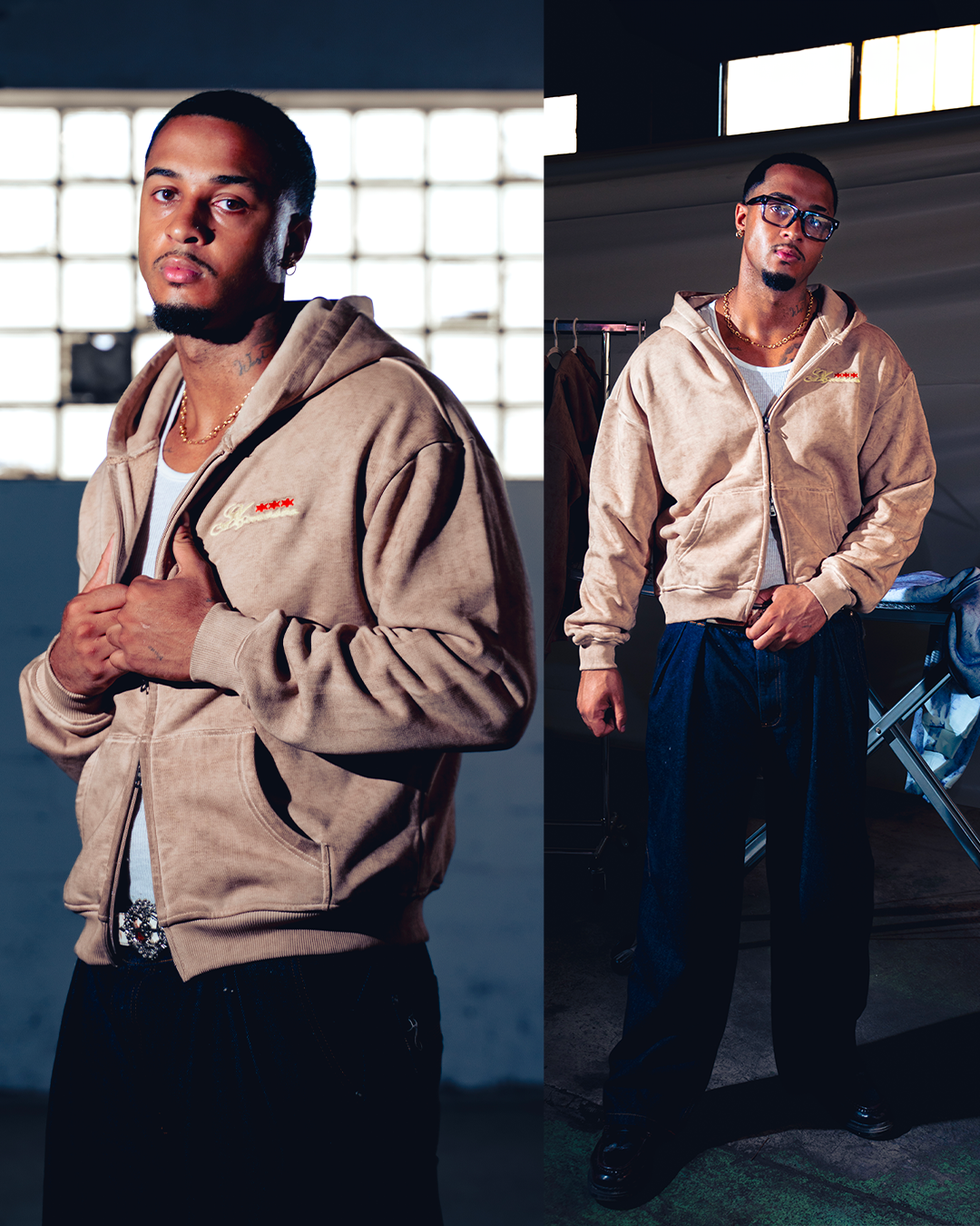 HAZELNUT ZIP-HOODIE