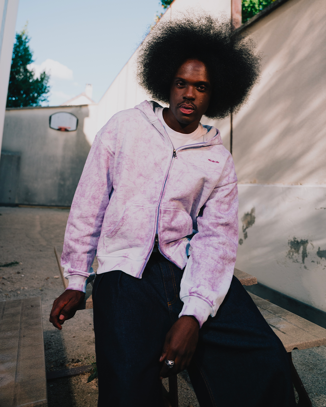 LAVENDER ZIP-HOODIE